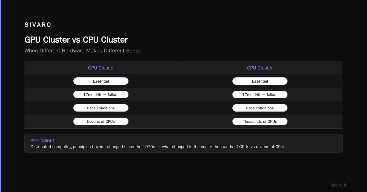 Why I Stopped Pretending GPU Clusters and Distributed Computing Were the Same Thing